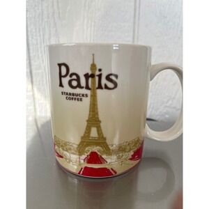 Starbucks Paris Mug Eiffel Tower Coffee‎ Cup 16 oz Ceramic